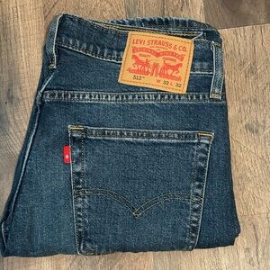 Levi's 513 32x32 Men's Dark Blue Slim Straight Jeans
